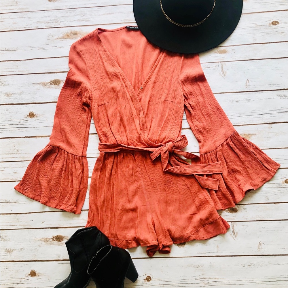 Burnt orange romper